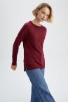 Regular Fit Bisiklet Yaka Kaşmir Dokulu Ekstra Yumuşak Triko Kazak