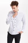 Modern Fit Polo Yaka Uzun Kollu Gömlek