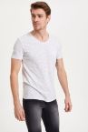 Slim Fit Bisiklet Yaka Basic Kısa Kollu Tişört