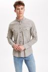 Modern Fit Polo Yaka Uzun Kollu Gömlek