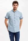 Slim Fit Polo Yaka Kısa Kollu Gömlek