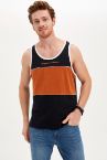 Renk Bloklu Regular Fit Pamuklu Atlet