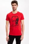 Slim Fit Bisiklet Yaka Atatürk İmzalı Kısa Kollu Tişört