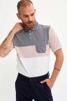 Renk Bloklu Polo Yaka Relax Fit Tişört