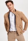 Slim Fit Dik Yaka Mont