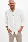 Slim Fit Polo Yaka Uzun Kollu Gömlek