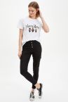 Super Skinny Fit Kargo Cepli Gabardin Pantolon
