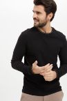 Bisiklet Yaka Uzun Kollu Slim Fit Basic Tişört