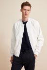 Slim Fit Fermuarlı Kolej Yaka Bomber Mont