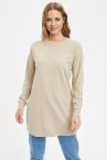 Relax Fit Basic Pamuklu Sweat Tunik