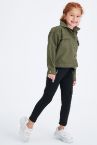Kız Çocuk Slim Fit Fermuar Detaylı Tayt