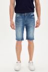 Skinny Fit Jean Bermuda Şort