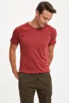 Bisiklet Yaka Basic Slim Fit Pamuklu Tişört