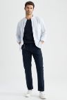 Regular Fit Keten Chino Pantolon