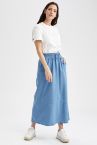 Esnek Belli Relax Fit Maxi Tencel Etek