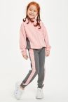 Kız Çocuk Regular Fit Kolej Yaka Bomber 2'li Kalın Kumaş Knitted set