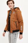 Slim Fit Kapüşonlu İçi Polar Reflektör Detaylı Kalın Mont