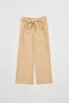 Kız Çocuk Culotte Fit Geniş Paça Kuşaklı Pantolon