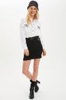 Slim Fit Kısa Etek