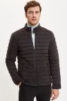 Slim Fit Dik Yaka Süet Mont