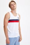 Slim Fit Şerit Detaylı Bisiklet Yaka Atlet