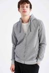 Slim Fit Kapüşonlu Kalın Kumaş İçi Yumuşak Tüylü Hırka Bolero