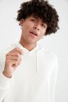 Oversize Fit Kapüşonlu Basic Pamuklu İçi Yumuşak Tüylü Sweatshirt