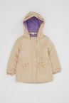Kız Bebek Kapüşonlu Basic Mont