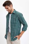 Modern Fit Ekose Desenli Uzun Kollu Oduncu Gömlek