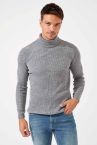 Slim Fit Balıkçı Yaka Triko Kazak