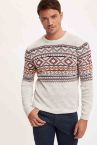 Slim Fit Bisiklet Yaka Kazak