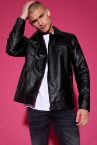 Slim Fit Suni Deri Biker Ceket