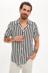 Slim Fit Poplin Kısa Kollu Gömlek