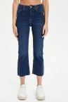 Crop Flare Fit Jean Pantolon