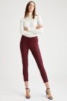 Süet Slim Fit Dokuma Tayt
