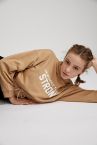 Kapüşonlu Beli Bağcıklı Relax Fit Crop Sweatshirt