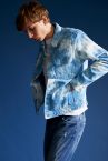 Slim Fit Batik Desenli Jean Ceket