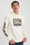 Baskılı Slim Fit Kapüşonlu Sweatshirt