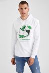 NASA Lisanslı Slim Fit Uzun Kollu İçi Yumuşak Tüylü Sweatshirt