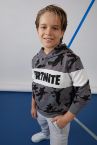 Erkek Çocuk Fortnite Lisanslı Kapüşonlu Sweatshirt