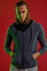 Slim Fit Kapüşonlu Fermuarlı Uzun Kollu Hırka