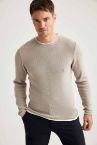 Slim Fit Bisiklet Yaka Triko Kazak
