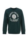 Erkek Çocuk Slogan Desenli Bisiklet Yaka Sweatshirt