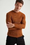 Bisiklet Yaka Slim Fit Basic Triko Kazak