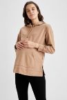 Relax Fit Kapüşonlu Hamile Sweatshirt