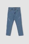 Erkek Çocuk Slim Fit Yıpratma Detaylı jean Pantolon