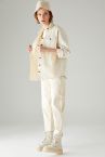 Slouchy Fit Yüksek Bel Beş Cep Gabardin Pantolon
