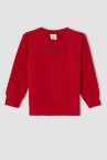 Erkek Çocuk Yazı Baskılı Sweatshirt