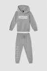 Erkek Çocuk Yazı Baskılı Sweatshirt ve Jogger Eşofman Alt Takımı