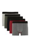 Defacto Fit Regular Fit Pamuk Elastan 5'li Örme Boxer